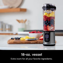 Load image into Gallery viewer, Ninja BC151BK Blast Portable Blender, Cordless, 18oz. Vessel, Personal Blender for Shakes &amp; Smoothies, BPA Free, Leakproof-Lid &amp; Sip Spout, USB-C Rechargeable, Dishwasher Safe Parts, Black JUC
