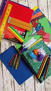 45 Piece School Supply Kit Grades K-12 - School Essentials Includes Folders Notebooks Pencils Pens and Much More! BTS
