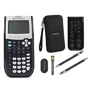 Texas Instruments TI-84 Plus Graphing Calculator + Guerrilla Zipper Case + Essential Graphing Calculator Accessory Kit (Black) BTC