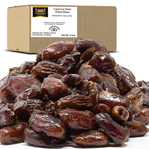 Traina Home Grown California Dried Pitted Dates - Healthy, No Added Sugar, Non GMO, Kosher Certified, Vegan, Value Size (5 lbs) FDS