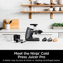 Load image into Gallery viewer, Ninja JC101 Cold Press Pro Compact Powerful Slow Juicer with Total Pulp Control &amp; Easy Clean, Graphite (Renewed), BLACK, 13.78 in Lx6.89 in Wx14.17 in H JUC
