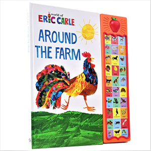 World of Eric Carle, Around the Farm 30-Button Animal Sound Book - Great for First Words - PI Kids BKS