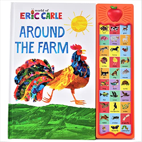 World of Eric Carle, Around the Farm 30-Button Animal Sound Book - Great for First Words - PI Kids BKS