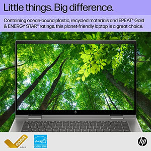 HP Envy x360 15 inch Laptop, FHD Display, Intel Core i7-1355U, 16 GB RAM, 1 TB SSD, Intel Iris Xe Graphics, Windows 11 Home, 15-ew1199nr (2023),Silver